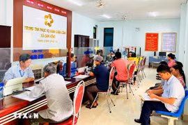 Trung tâm phục vụ hành chính công xã Cam Hồng (Quảng Trị). (Ảnh: Võ Dung/TTXVN)
