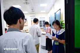Thí sinh dự thi Tốt nghiệp trung học phổ thông năm 2025. (Ảnh: Hoài Nam/Vietnam+)