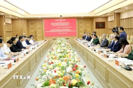 Quang cảnh buổi làm việc. (Ảnh: Thế Duyệt/TTXVN)