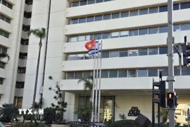 Đại sứ quán Việt Nam tại Israel nằm trong tòa nhà Beit Amot, phố Sha’ul Hamelech, Tel Aviv, Israel. (Ảnh: Đức Trung/TTXVN)