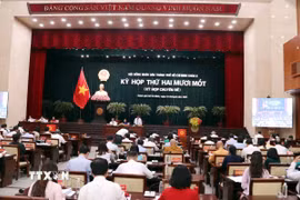Quang cảnh Kỳ họp thứ 21 Hội đồng Nhân dân Thành phố Hồ Chí Minh khóa X. (Ảnh: Xuân Khu/TTXVN)