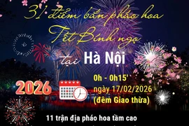 Chi tiết 31 điểm bắn pháo hoa Tết Nguyên đán Bính Ngọ tại Hà Nội