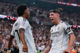 Valverde và Rodrygo cùng lập công mang chiến thắng về cho Real Madrid. (Nguồn: AS)