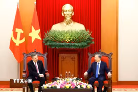 Tổng Bí thư Tô Lâm tiếp Thượng nghị sỹ Hoa Kỳ Steve Daines. (Ảnh: Thống Nhất/TTXVN)