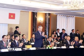 Tổng Bí thư Tô Lâm gặp gỡ lãnh đạo một số tập đoàn lớn của Hàn Quốc. (Ảnh: Thống Nhất/TTXVN)