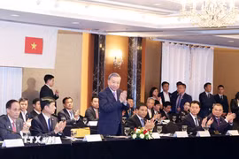 Tổng Bí thư Tô Lâm gặp gỡ lãnh đạo một số tập đoàn lớn của Hàn Quốc. (Ảnh: Thống Nhất/TTXVN)