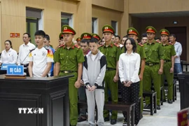 Các bị cáo tại phiên tòa. (Ảnh: TTXVN phát)
