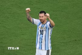 Messi ghi bàn 8 trận liên tiếp tại World Cup. (Ảnh: AFP/TTXVN)