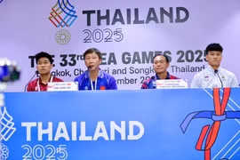 Quang cảnh họp báo trước trận chung kết giữa U22 Việt Nam và U22 Thái Lan. (Nguồn: VFF)