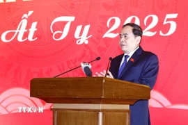 Chủ tịch Quốc hội Trần Thanh Mẫn phát biểu. (Ảnh: Doãn Tấn/TTXVN)
