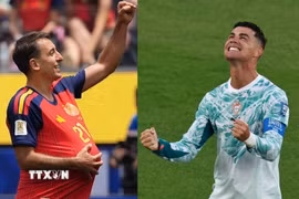 Tây Ban Nha chạm trán Bồ Đào Nha ở vòng 1/8 World Cup 2026. (Ảnh: THX/TTXVN phát)