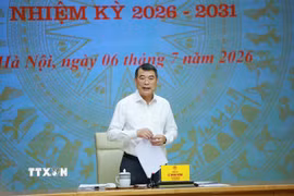 Thủ tướng Lê Minh Hưng, Chủ tịch Hội đồng Thi đua - Khen thưởng Trung ương chủ trì Phiên họp lần thứ hai. (Ảnh: Dương Giang/TTXVN)