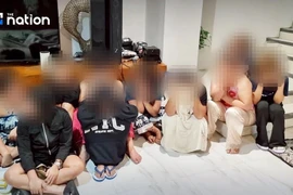 Một nhóm đối tượng bị bắt giữ. (Nguồn: nationthailand)