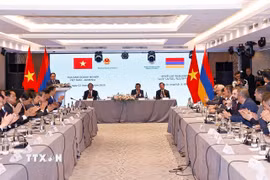 Quang cảnh cuộc gặp. (Ảnh: Doãn Tấn/TTXVN)
