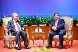 Thủ tướng Phạm Minh Chính gặp Tổng Thư ký Liên hợp quốc António Guterres. (Ảnh: Dương Giang/TTXVN)