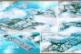Phối cảnh tổng thể Khu kinh tế Đình Vũ-Cát Hải đến năm 2045. (Ảnh: Mạnh Tú/TTXVN)