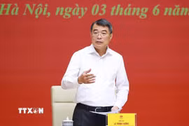 Ủy viên Bộ Chính trị, Bí thư Đảng ủy, Thủ tướng Chính phủ Lê Minh Hưng chủ trì Hội nghị lần thứ nhất Ban Chấp hành Đảng bộ Chính phủ. (Ảnh: Dương Giang/TTXVN)