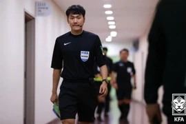 Trọng tài Choi Hyun-jai bắt chính trận U23 Việt Nam-U23 Jordan. (Nguồn: KFA)