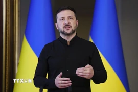 Tổng thống Ukraine Volodymyr Zelensky. (Ảnh: Kyodo/TTXVN)