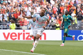 Tielemans lập cú đúp đưa Bỉ thẳng tiến vào vòng 1/8 World Cup 2026. (Ảnh: AFP/TTXVN)