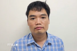Lê Minh Giáp tại Cơ quan Công an. (Ảnh: TTXVN phát)