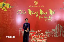 Chị Nguyễn Thị Liên, Chủ nhiệm Câu lạc bộ Tiếng Việt tại Malaysia, Phó Chủ tịch Hội Phụ nữ Việt Nam tại Malaysia. (Ảnh: Diệp Trương/TTXVN)