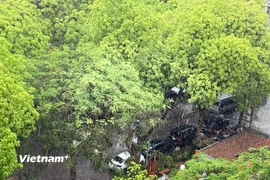 Hà Nội và nhiều tỉnh thành trên cả nước có mưa. (Ảnh: Vietnam+)