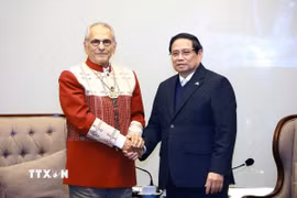 Thủ tướng Phạm Minh Chính hội kiến Tổng thống Timor-Leste Jose Ramos-Horta. (Ảnh: Dương Giang/TTXVN)