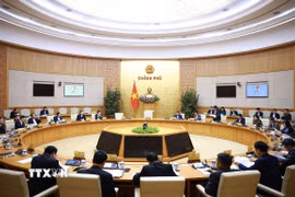 Phiên họp Chính phủ chuyên đề về xây dựng pháp luật tháng 2/2025. (Ảnh: Dương Giang/TTXVN)