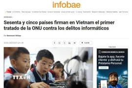 Ảnh chụp màn hình bài viết trên tờ Infobae của Argentina. (Ảnh: TTXVN phát)