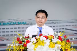 Phó Thủ tướng Chính Phủ Nguyễn Văn Thắng phát biểu tại buổi lễ. (Ảnh: Đại Nghĩa/TTXVN)