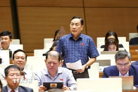 Đại biểu Quốc hội tỉnh Đồng Tháp Phạm Văn Hòa phát biểu. (Ảnh: Doãn Tấn/TTXVN)