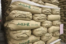 Gạo tại kho dự trữ ở Fukushima, Nhật Bản. (Ảnh: Kyodo/TTXVN)
