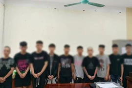 Các đối tượng liên quan đến vụ giết người và gây rối trật tự công cộng xảy ra ở xã Đan Phượng. (Ảnh công an cung cấp)