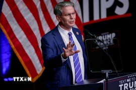Ông Scott Bessent phát biểu trong chiến dịch vận động tranh cử của Tổng thống Donald Trump. (Ảnh: Reuters/TTXVN)