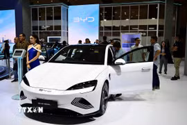 Mẫu xe điện của BYD, Trung Quốc. (Ảnh: THX/TTXVN)