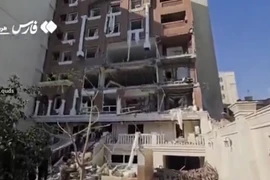 Hiện trường nơi xảy ra vụ nổ. (Nguồn: X)