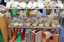 Các sản phẩm từ xơ mướp. (Nguồn: Vietnam+)