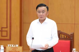 Ủy viên Bộ Chính trị, Thường trực Ban Bí thư Trần Cẩm Tú. (Ảnh: Phương Hoa/TTXVN)