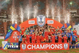 Cận cảnh khoảnh khắc Việt Nam nâng cúp vô địch AFF Cup 2024