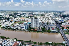 Phường Long Xuyên được định hướng trở thành trung tâm kinh tế-dịch vụ hiện đại của tỉnh An Giang. (Ảnh: Thanh Sang/TTXVN)