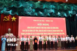Ra mắt Đảng bộ các cơ quan Đảng tỉnh trực thuộc Tỉnh ủy Bà Rịa-Vũng Tàu, chỉ định đồng chí Nguyễn Thị Yến, Phó Bí thư Thường trực Tỉnh ủy giữ chức Bí thư. (Ảnh: Hoàng Nhị/TTXVN)