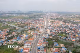 Hệ thống hạ tầng đô thị, giao thông Thủy Nguyên (Hải Phòng) ngày càng hiện đại. (Ảnh: Hoàng Hiếu/TTXVN)
