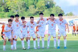 U17 Việt Nam có chiến thắng đậm 10-0 tại giải U17 Đông Nam Á. (Nguồn: VFF)