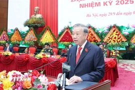 Tổng Bí thư Tô Lâm phát biểu chỉ đạo. (Ảnh: Thống Nhất/TTXVN)