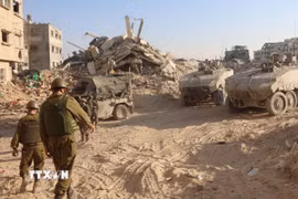 Binh sỹ Israel tại thành phố Rafah, Dải Gaza ngày 7/11/2024. (Ảnh: THX/TTXVN)