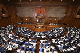 Toàn cảnh phiên họp Quốc hội Nhật Bản tại Tokyo. (Ảnh: Kyodo/TTXVN)
