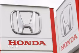 Biểu tượng Honda tại Tokyo, Nhật Bản. (Ảnh: Kyodo/TTXVN)