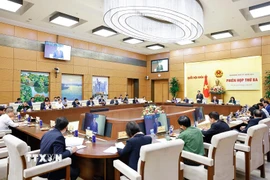 Phiên họp thứ ba của Hội đồng Bầu cử quốc gia. (Ảnh: Doãn Tấn/TTXVN)