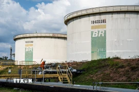 Bể chứa dầu tại nhà máy lọc dầu ở Amazonas, Brazil. (Ảnh: THX/TTXVN)